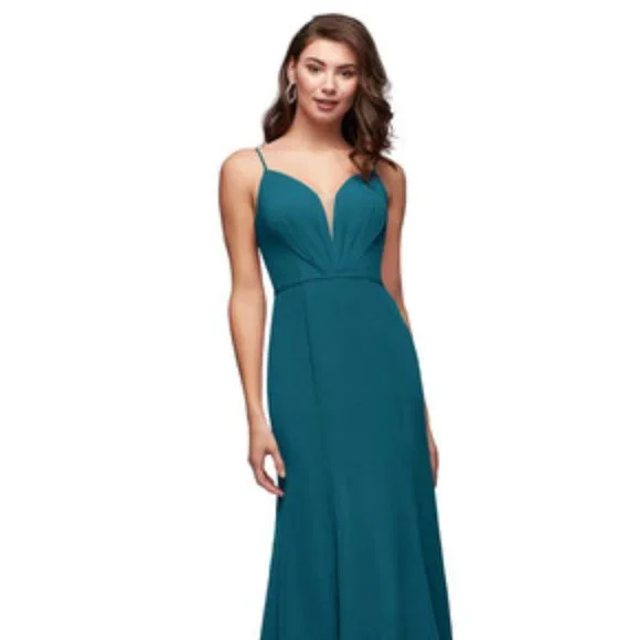 Azazie | Dresses | Azazie Adella Ink Blue Bridesmaidwedding Guest Dress |  Poshmark